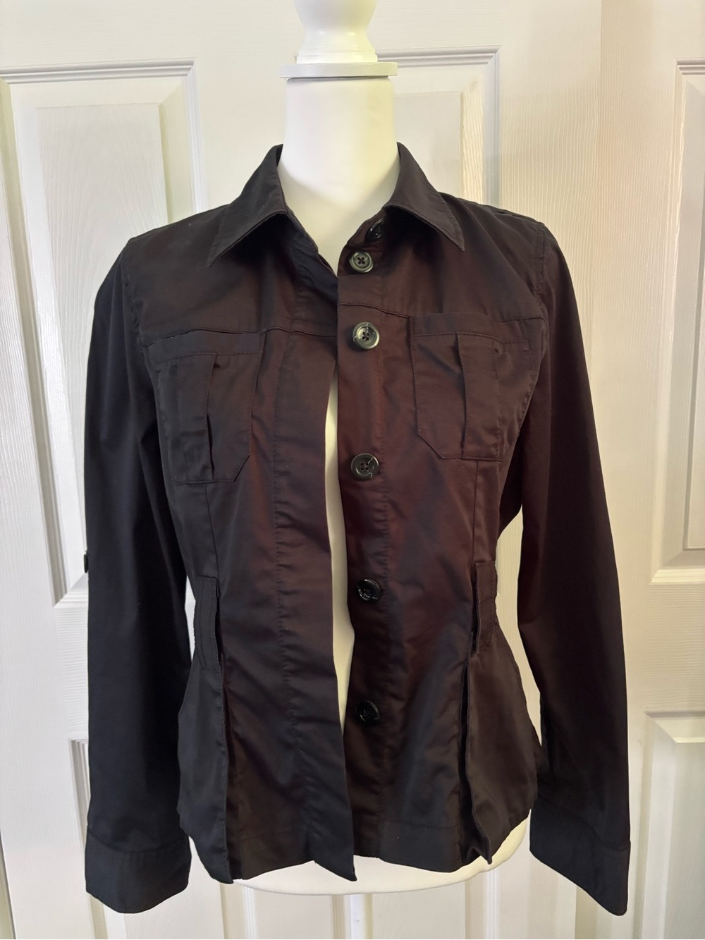 Vintage 96% Cotton Old Navy Black Button Up Jacket